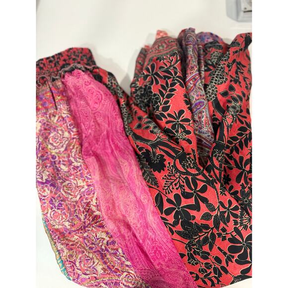 Mixed-print wide-leg trousers- One Size - Picture 5 of 6